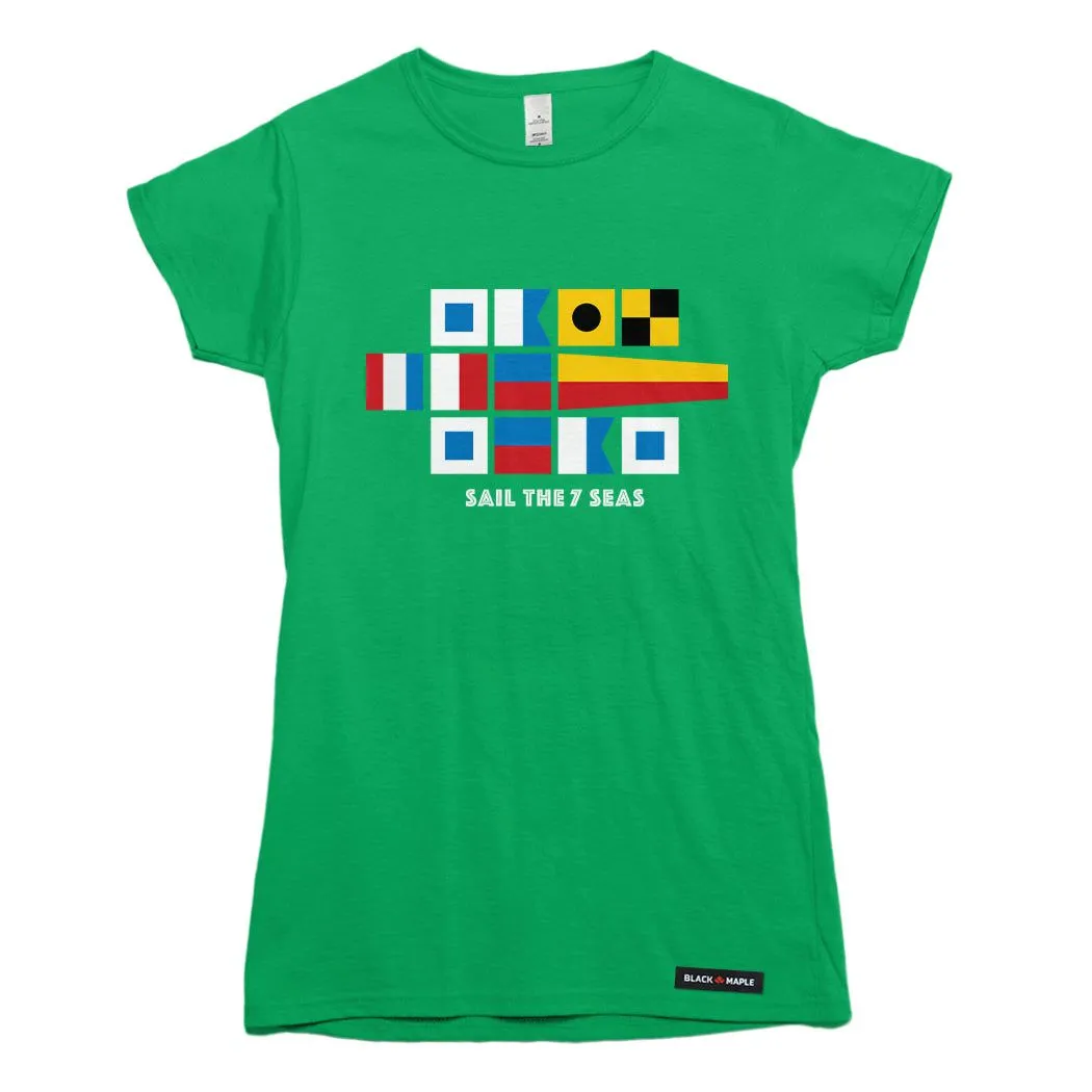Sail the 7 Seas Signal Flags T-shirt sold by Black Maple Trading product image thumbnail 4