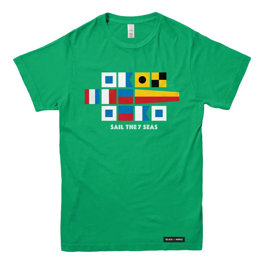 Sail the 7 Seas Signal Flags T-shirt sold by Black Maple Trading product image thumbnail 2