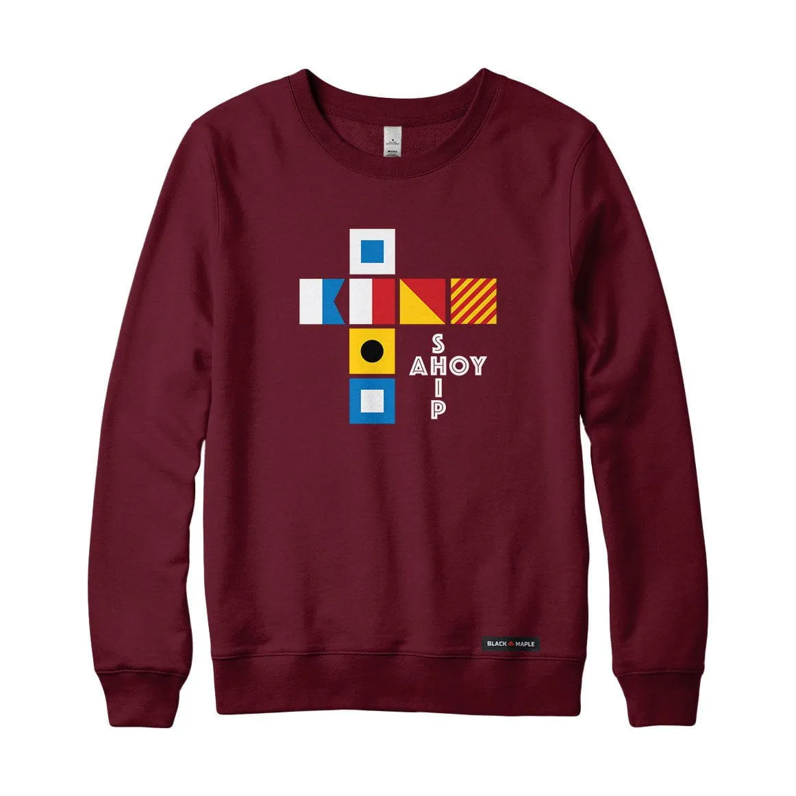 Ship Ahoy Signal Flags Sweatshirt or Hoodie sold by Black Maple Trading
