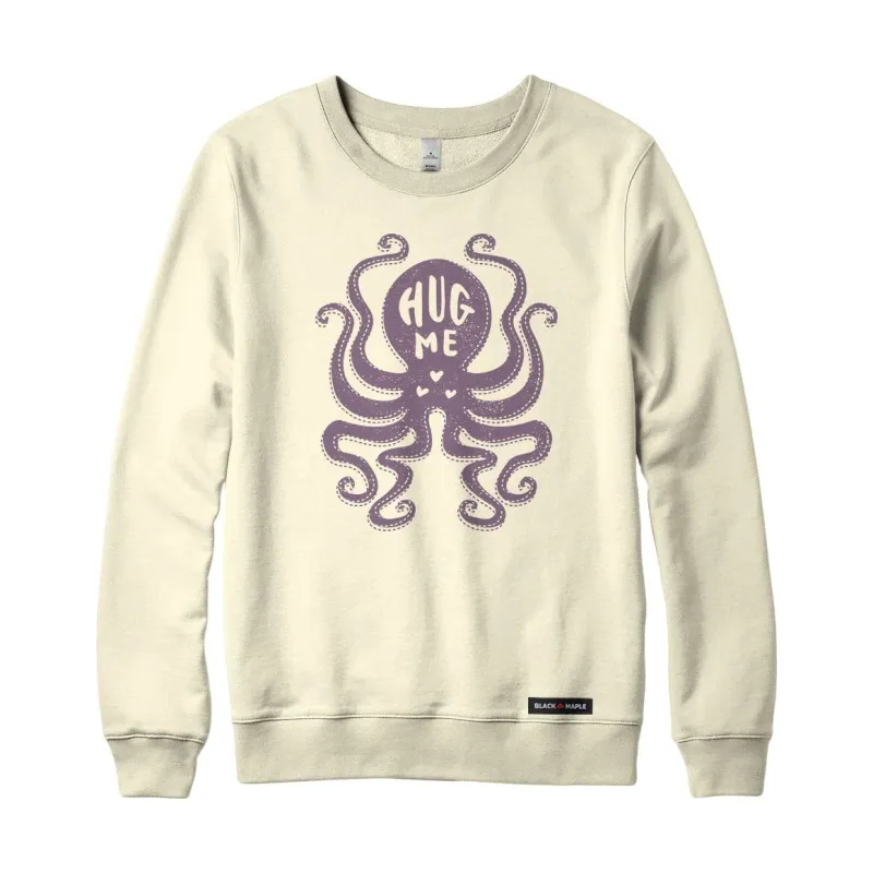 Hug Me Octopus Crewneck Sweatshirt sold by Black Maple Trading