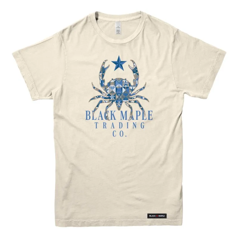 Crab Patchwork T-shirt sold by Black Maple Trading