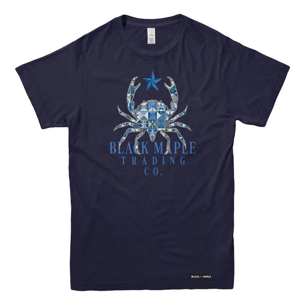 Crab Patchwork T-shirt sold by Black Maple Trading product image thumbnail 2
