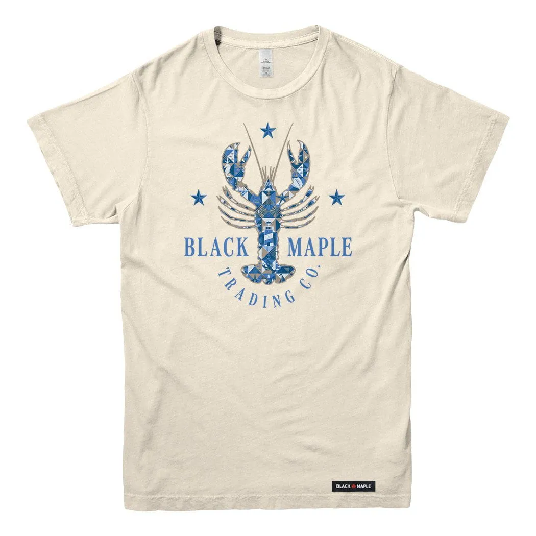 Lobster Patchwork T-shirt sold by Black Maple Trading product image thumbnail 2