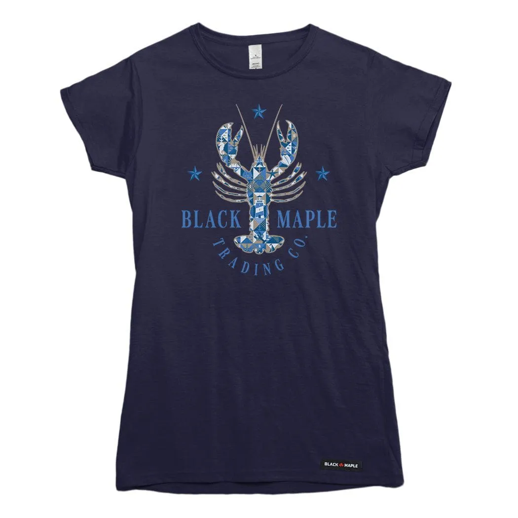 Lobster Patchwork T-shirt sold by Black Maple Trading product image thumbnail 3