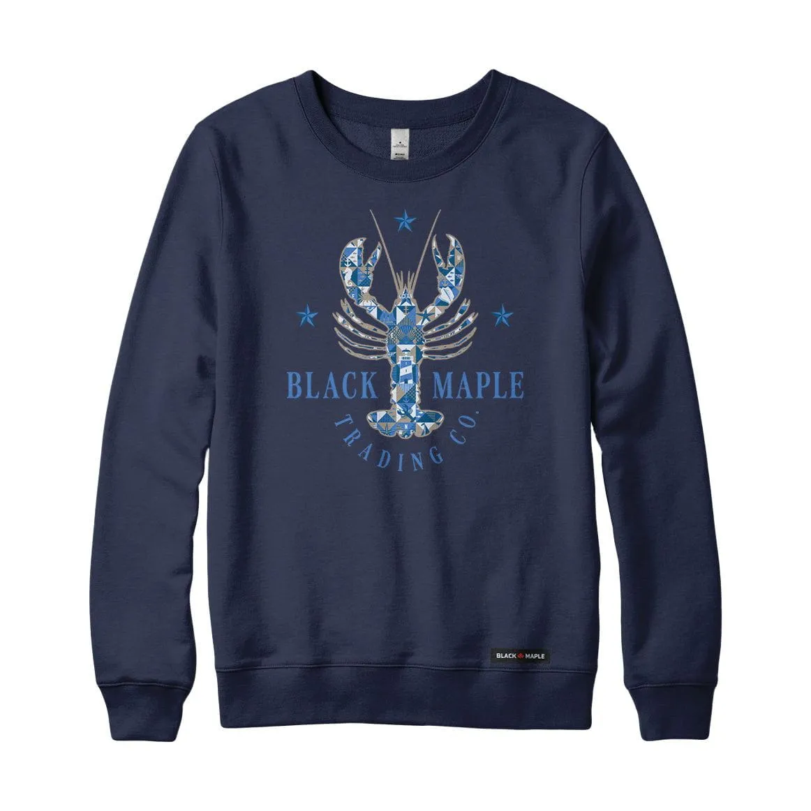 Lobster Patchwork Crewneck Sweatshirt sold by Black Maple Trading
