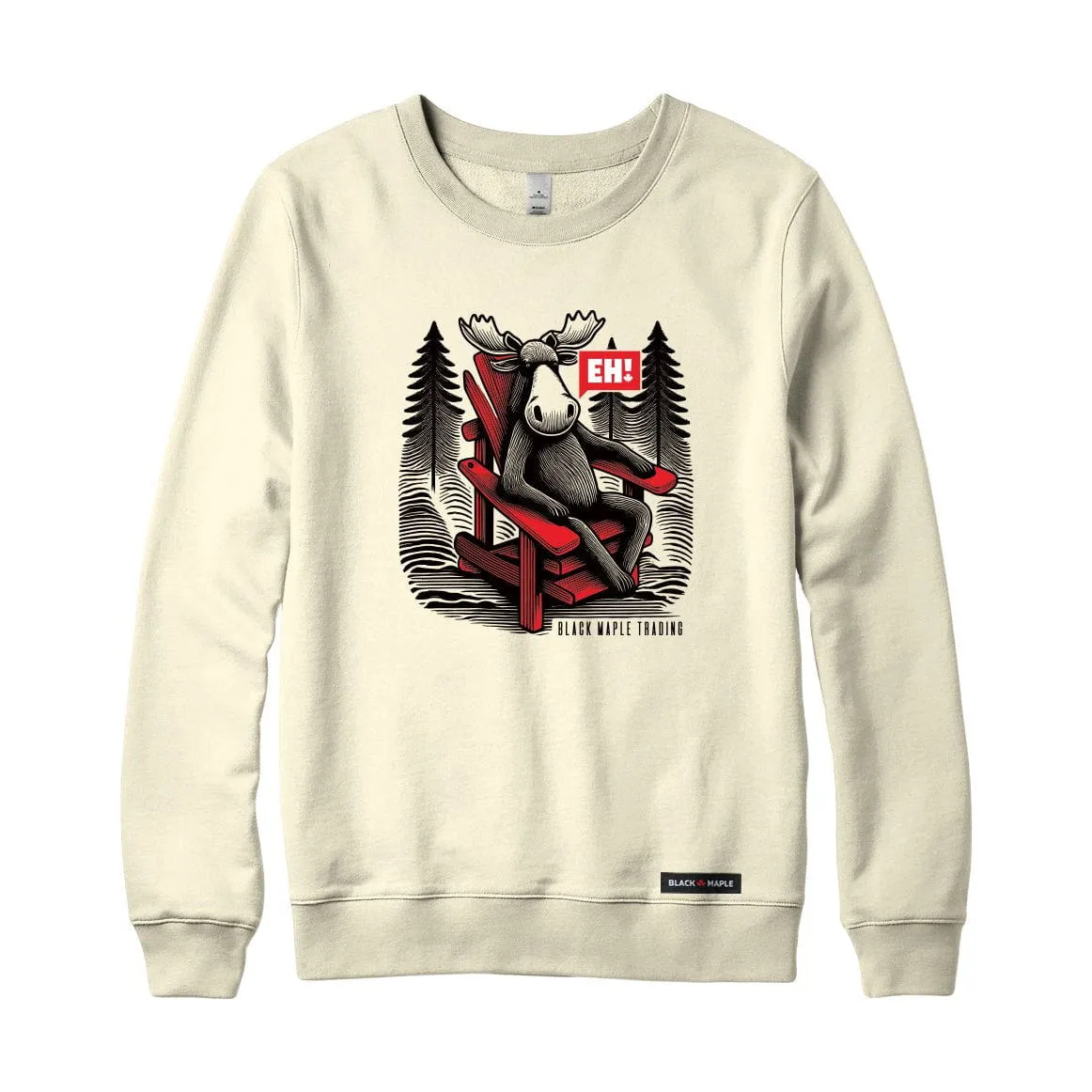 Eh! Moose and Muskoka Chair Logo Sweatshirt or Hoodie sold by Black Maple Trading