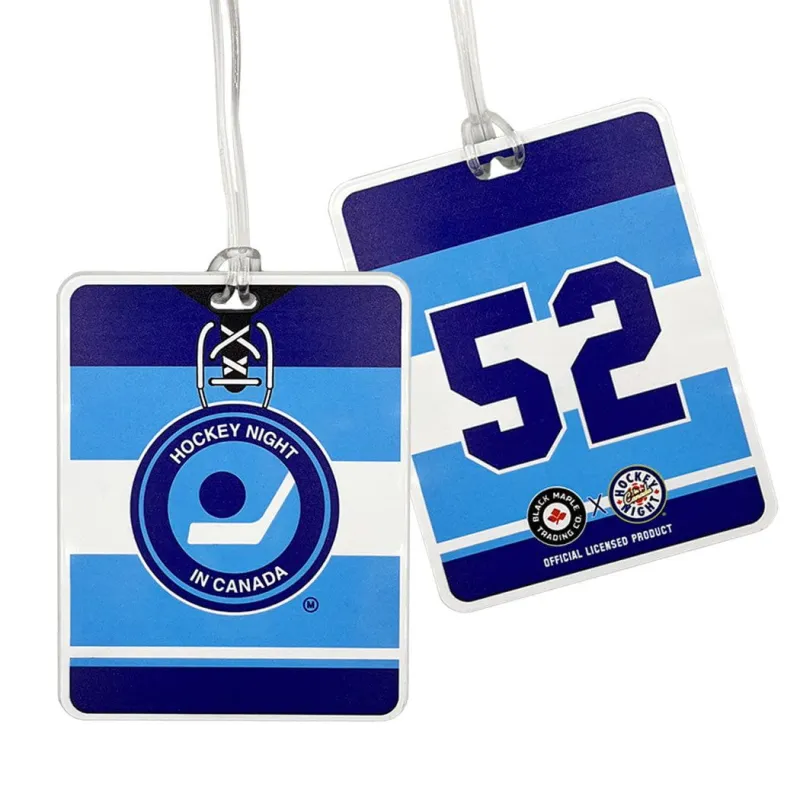 Retro Hockey Night in Canada Luggage Tag made by Black Maple Trading