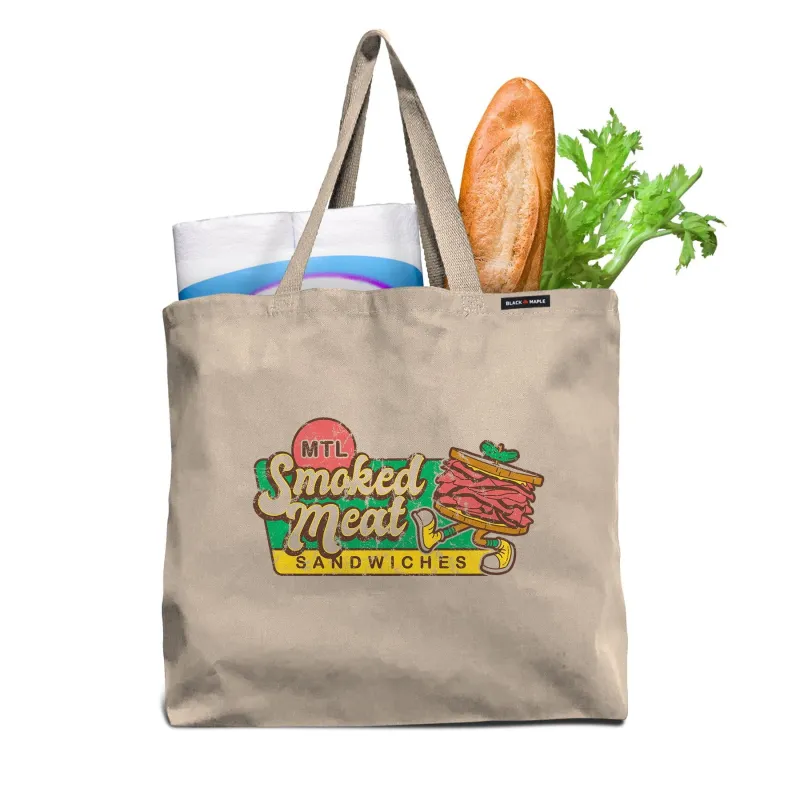 MTL Smoked Meat Sandwiches Tote Bag sold by Black Maple Trading