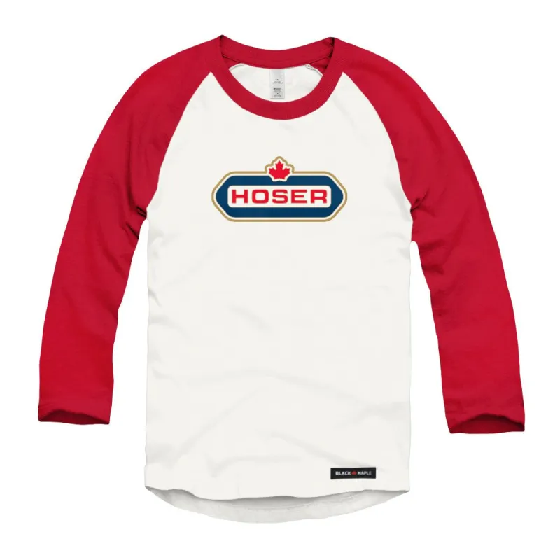 Hoser Logo Raglan Baseball Shirt sold by Black Maple Trading