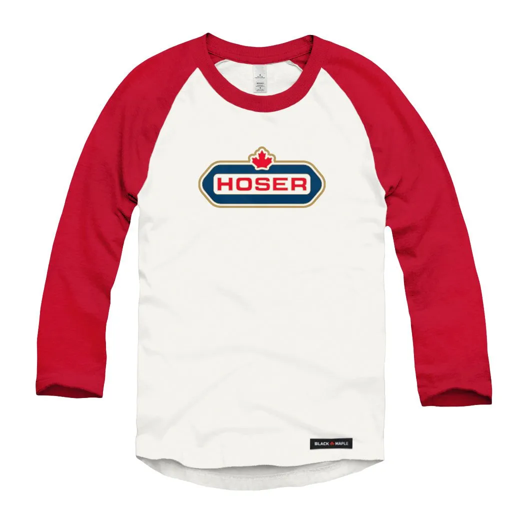 Hoser Logo Raglan Baseball Shirt sold by Black Maple Trading