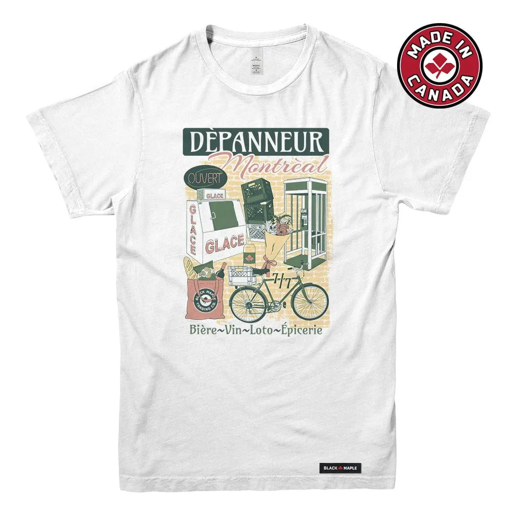 Depanneur Collage T-shirt sold by Black Maple Trading product image thumbnail 4