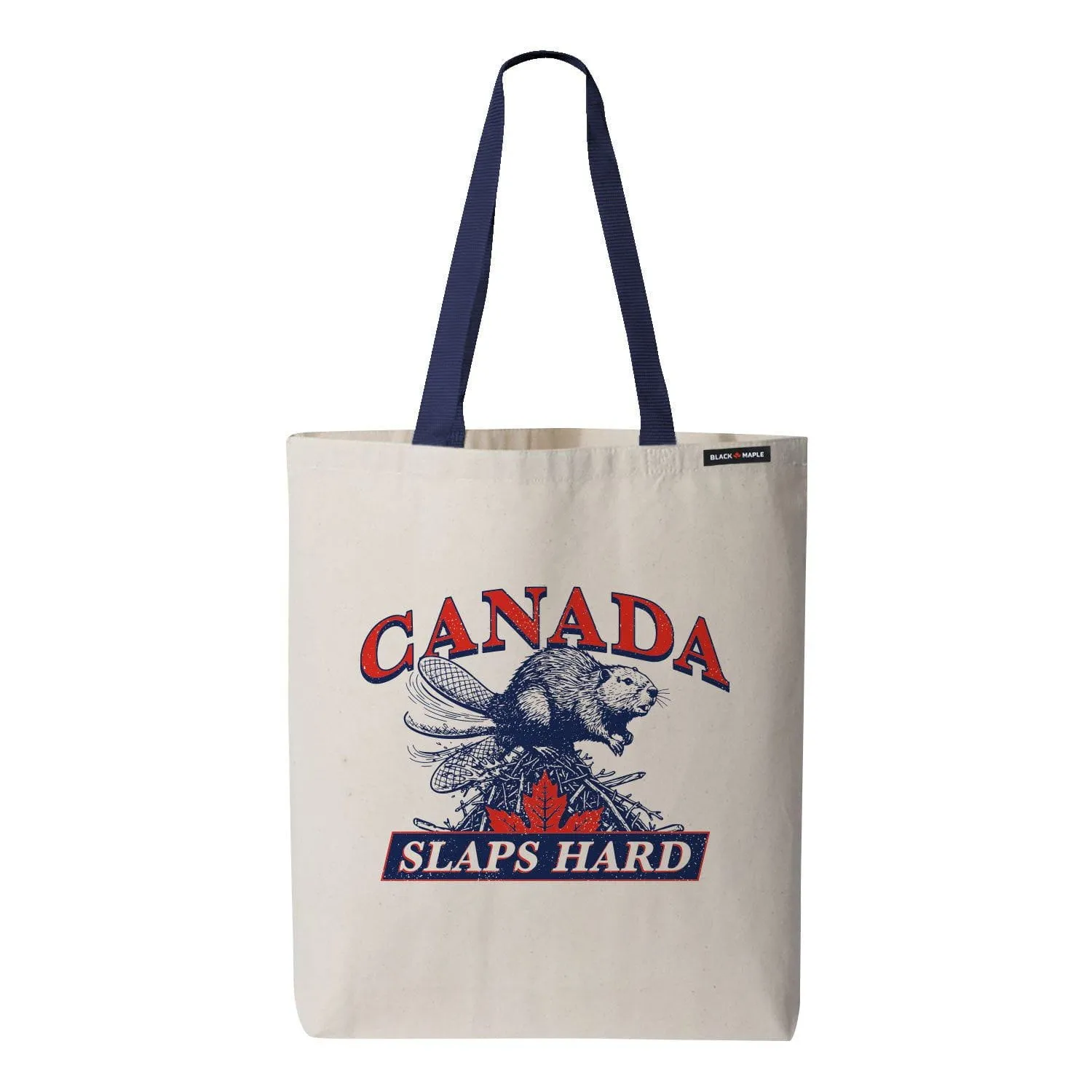 Canada Slaps Hard Beaver Tote Bag sold by Black Maple Trading product image thumbnail 2
