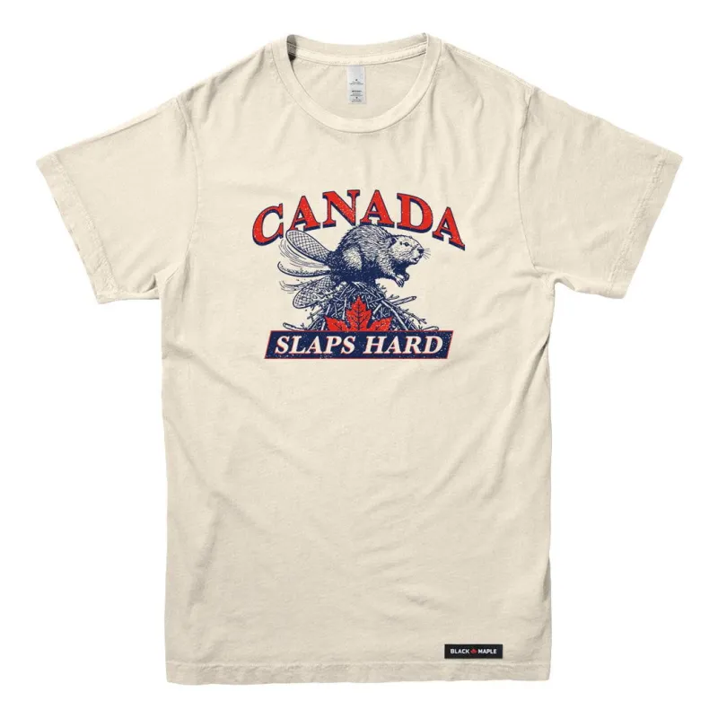 Canada Slaps Hard Beaver T-shirt sold by Black Maple Trading