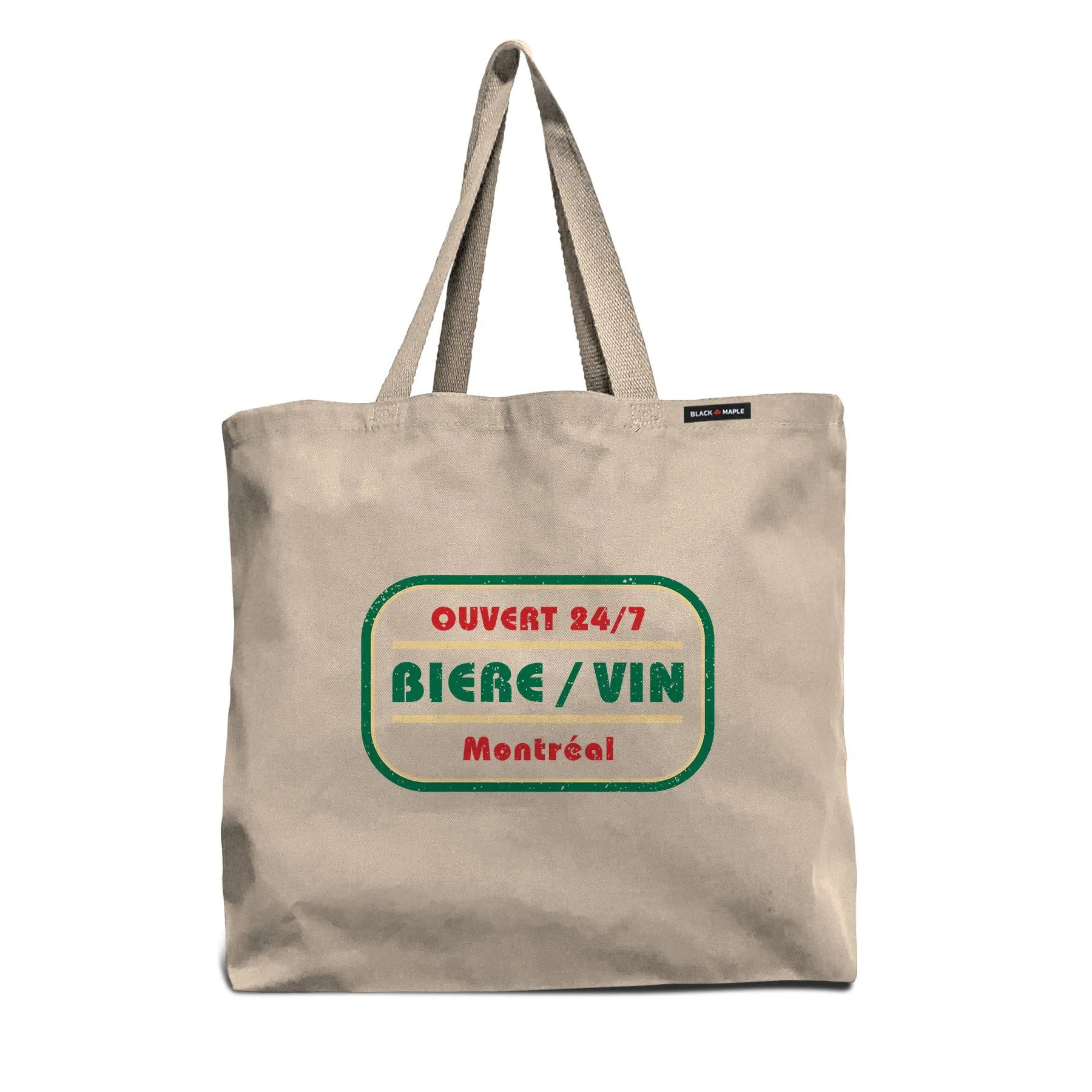 Biere Vin Montreal Tote Bag sold by Black Maple Trading product image thumbnail 3