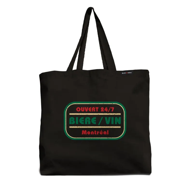Biere Vin Montreal Tote Bag sold by Black Maple Trading