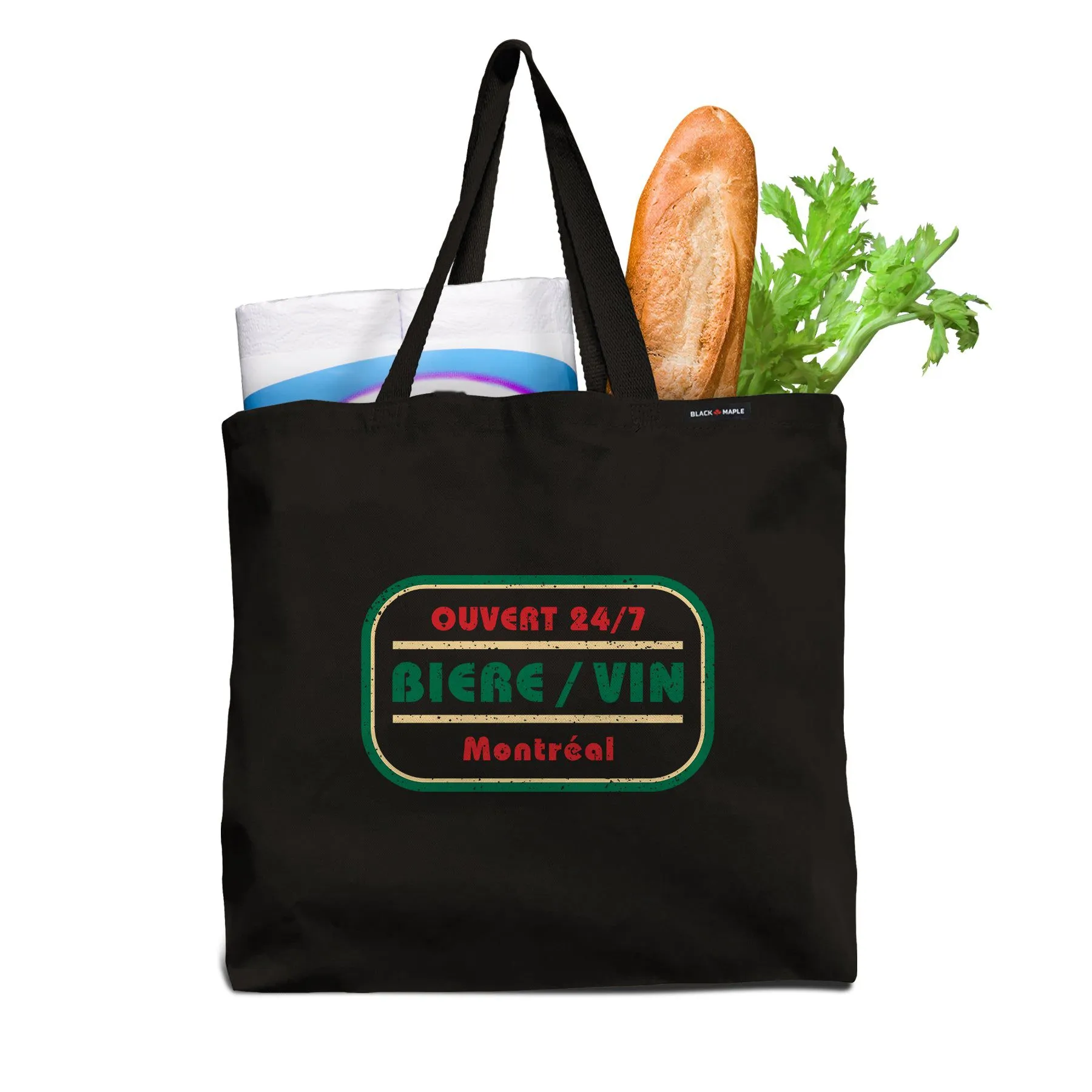 Biere Vin Montreal Tote Bag sold by Black Maple Trading product image thumbnail 2