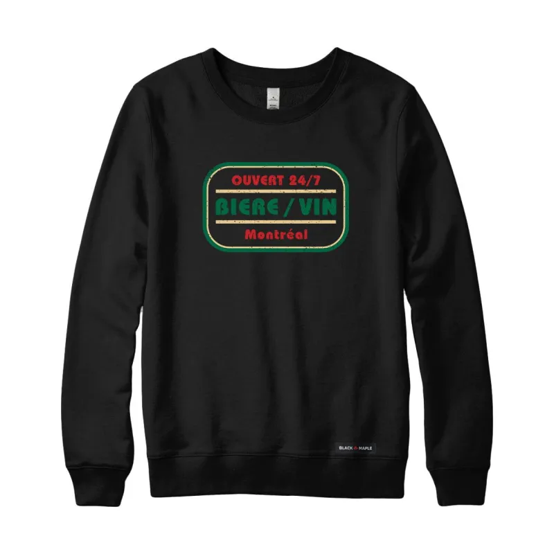 Biere Vin Montreal Sweatshirt or Hoodie sold by Black Maple Trading