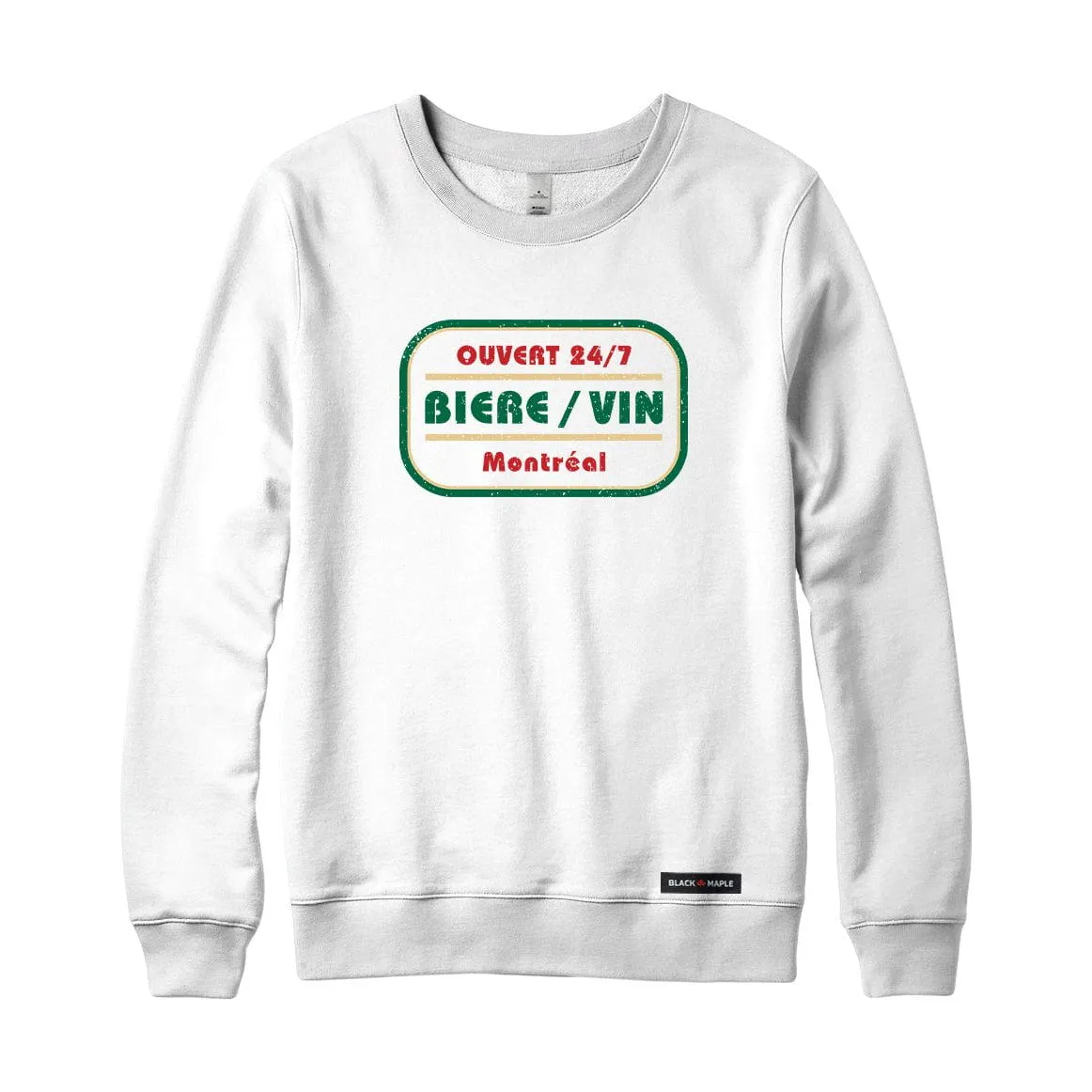 Biere Vin Montreal Sweatshirt or Hoodie sold by Black Maple Trading product image thumbnail 3