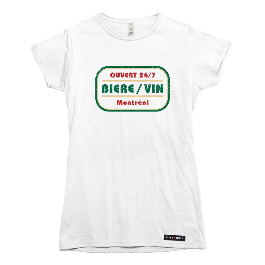 Biere Vin Montreal T-shirt sold by Black Maple Trading product image thumbnail 4
