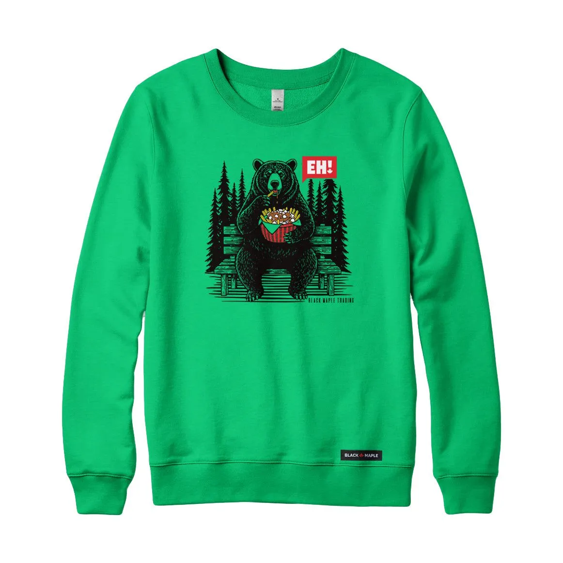 Eh! Bear Poutine Sweatshirt or Hoodie sold by Black Maple Trading product image thumbnail 2