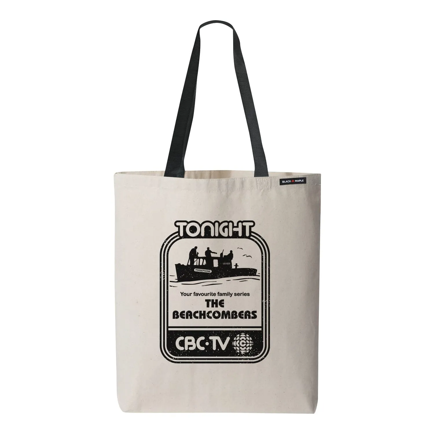 The Beachcombers Retro Ad Tote Bag sold by Black Maple Trading