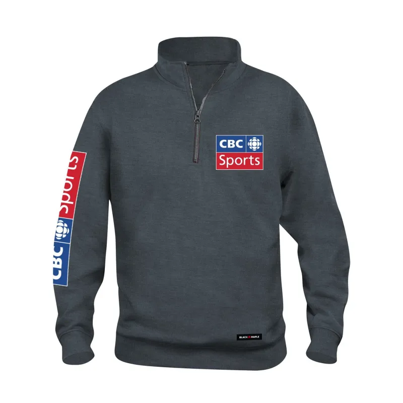 1992 CBC Sports Logo 1/4 Zip Sweatshirt sold by Black Maple Trading