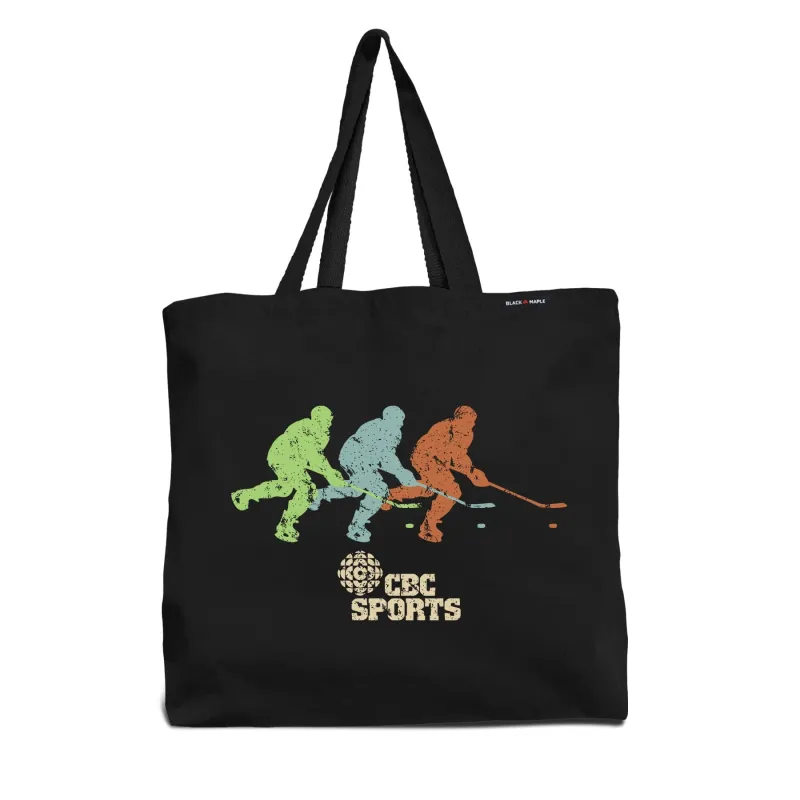 80s Hockey Promo CBC Sports  Tote Bag sold by Black Maple Trading