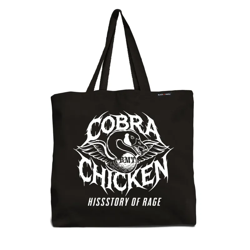 Cobra Chicken Hissstory of Rage Tote Bag sold by Black Maple Trading