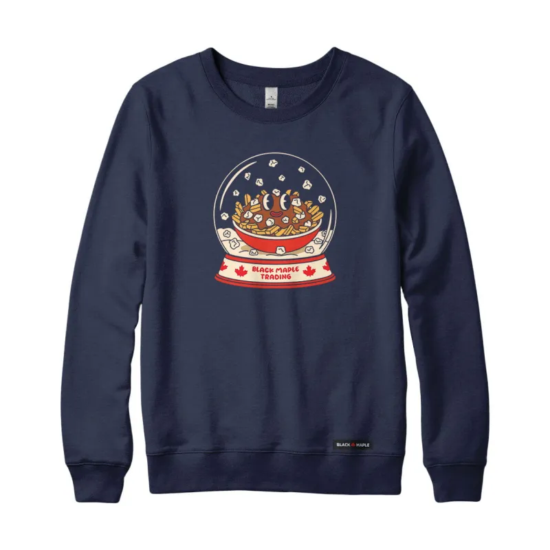 Poutine Snow Globe Sweatshirt or Hoodie sold by Black Maple Trading