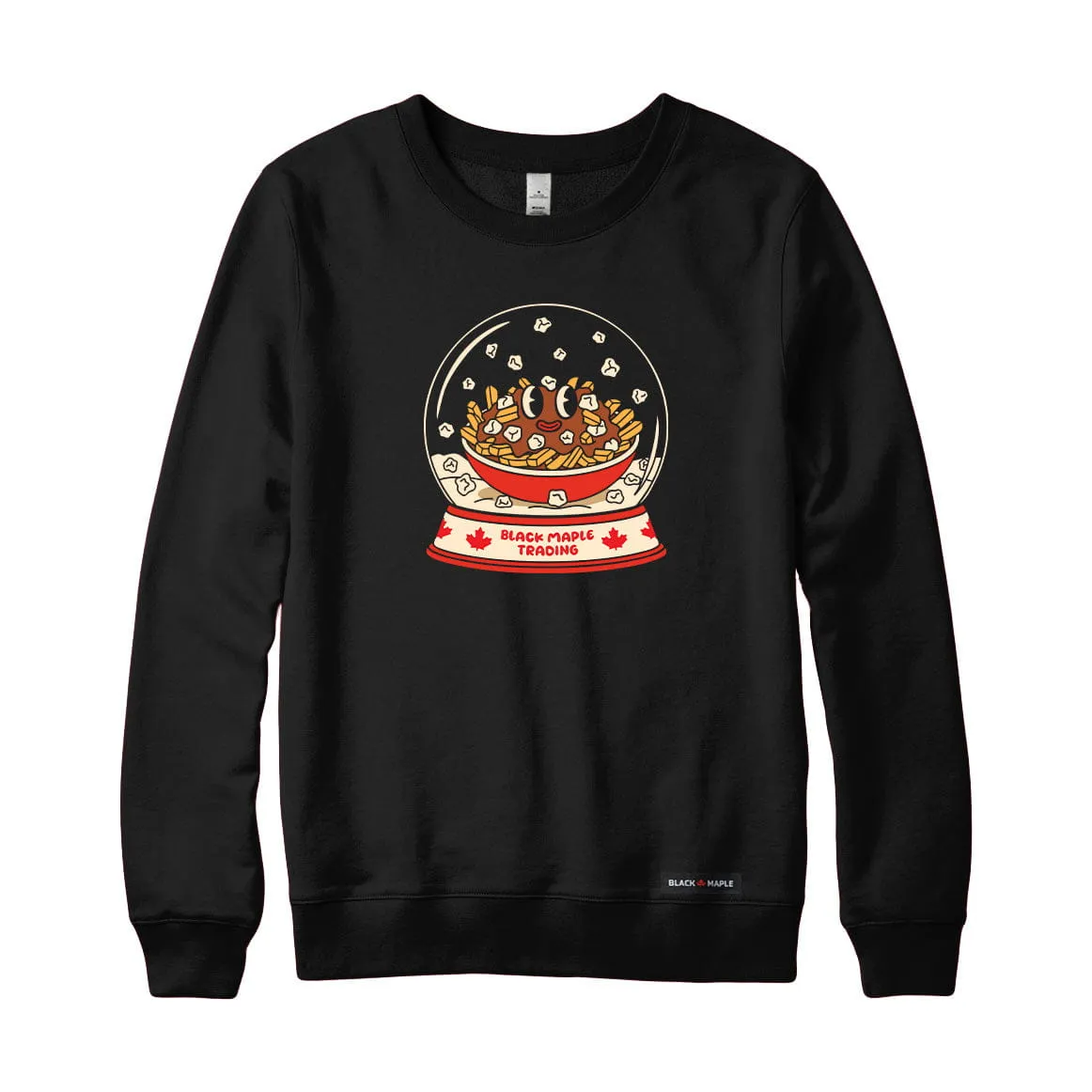 Poutine Snow Globe Sweatshirt or Hoodie sold by Black Maple Trading product image thumbnail 3