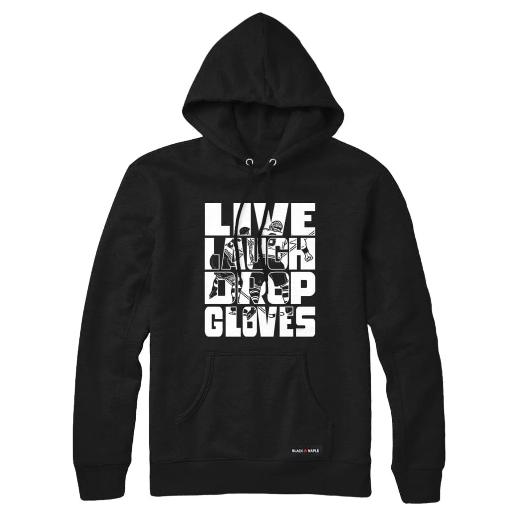 Live Laugh Drop Gloves Sweatshirt or Hoodie sold by Black Maple Trading product image thumbnail 4