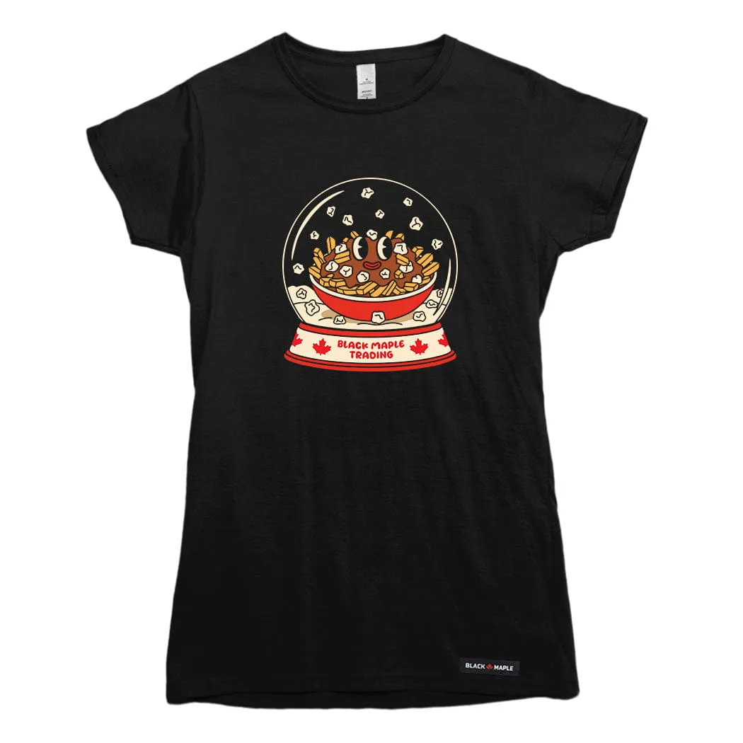 Poutine Snow Globe T-shirt sold by Black Maple Trading product image thumbnail 4