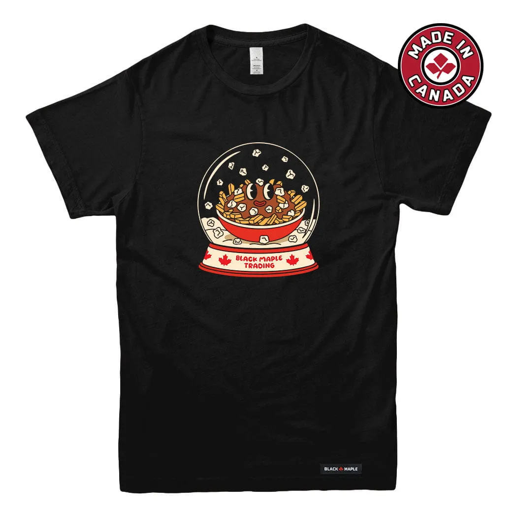 Poutine Snow Globe T-shirt sold by Black Maple Trading product image thumbnail 5