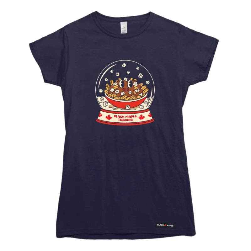 Poutine Snow Globe T-shirt sold by Black Maple Trading