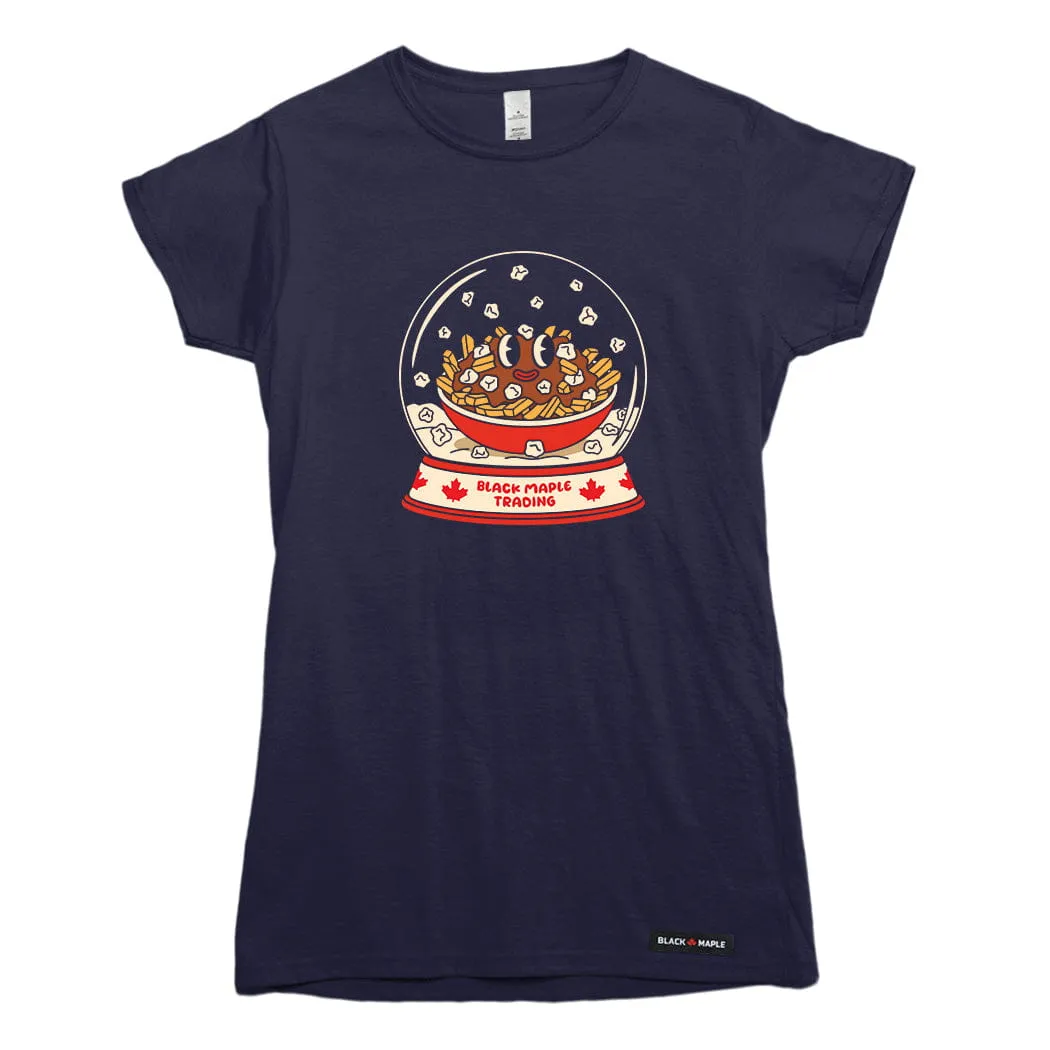 Poutine Snow Globe T-shirt sold by Black Maple Trading