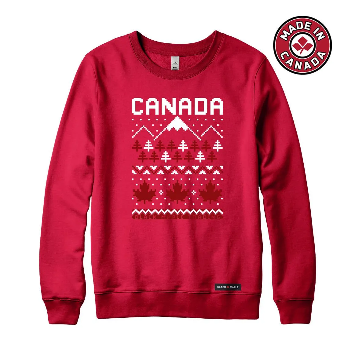 Canada Ugly Knitted Crewneck Sweatshirt sold by Black Maple Trading product image thumbnail 3
