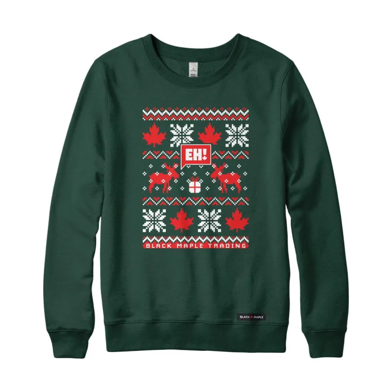 Eh! Ugly Christmas Faux-Knit Sweater Sweatshirt or Hoodie sold by Black Maple Trading