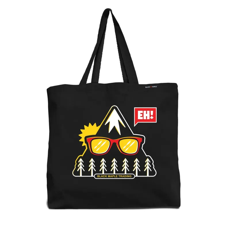 Eh! Canadian Mountain Tote Bag sold by Black Maple Trading