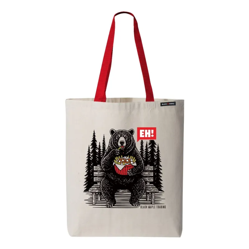Eh! Bear Poutine Tote Bag sold by Black Maple Trading