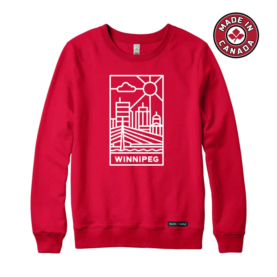 Winnipeg Stained Glass Sweatshirt sold by Black Maple Trading product image thumbnail 4