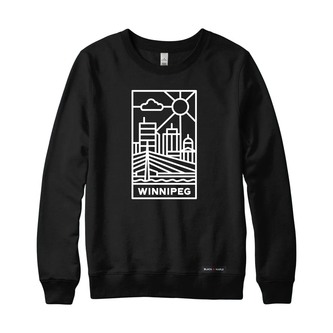 Winnipeg Stained Glass Sweatshirt sold by Black Maple Trading