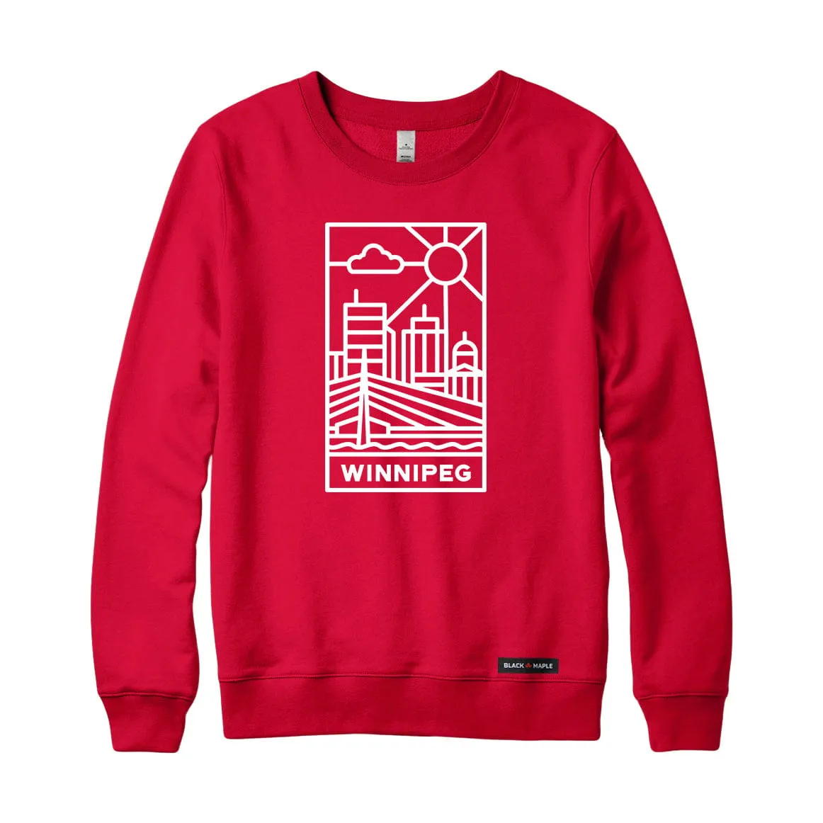 Winnipeg Stained Glass Sweatshirt sold by Black Maple Trading product image thumbnail 2