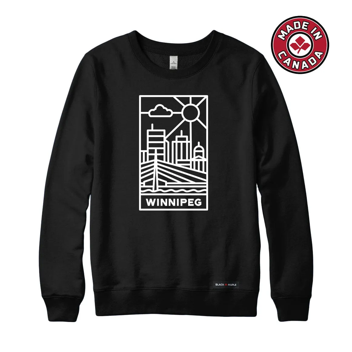 Winnipeg Stained Glass Sweatshirt sold by Black Maple Trading product image thumbnail 3