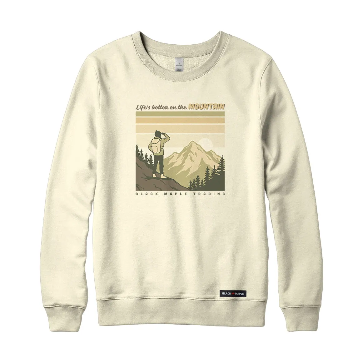 Life's better on the MOUNTAIN Sweatshirt or Hoodie sold by Black Maple Trading product image thumbnail 3