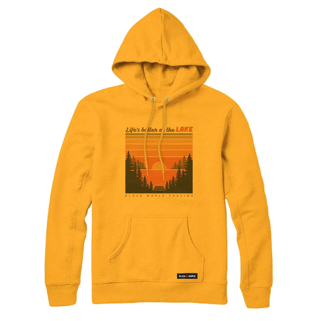 Life's better at the LAKE Sweatshirt or Hoodie sold by Black Maple Trading