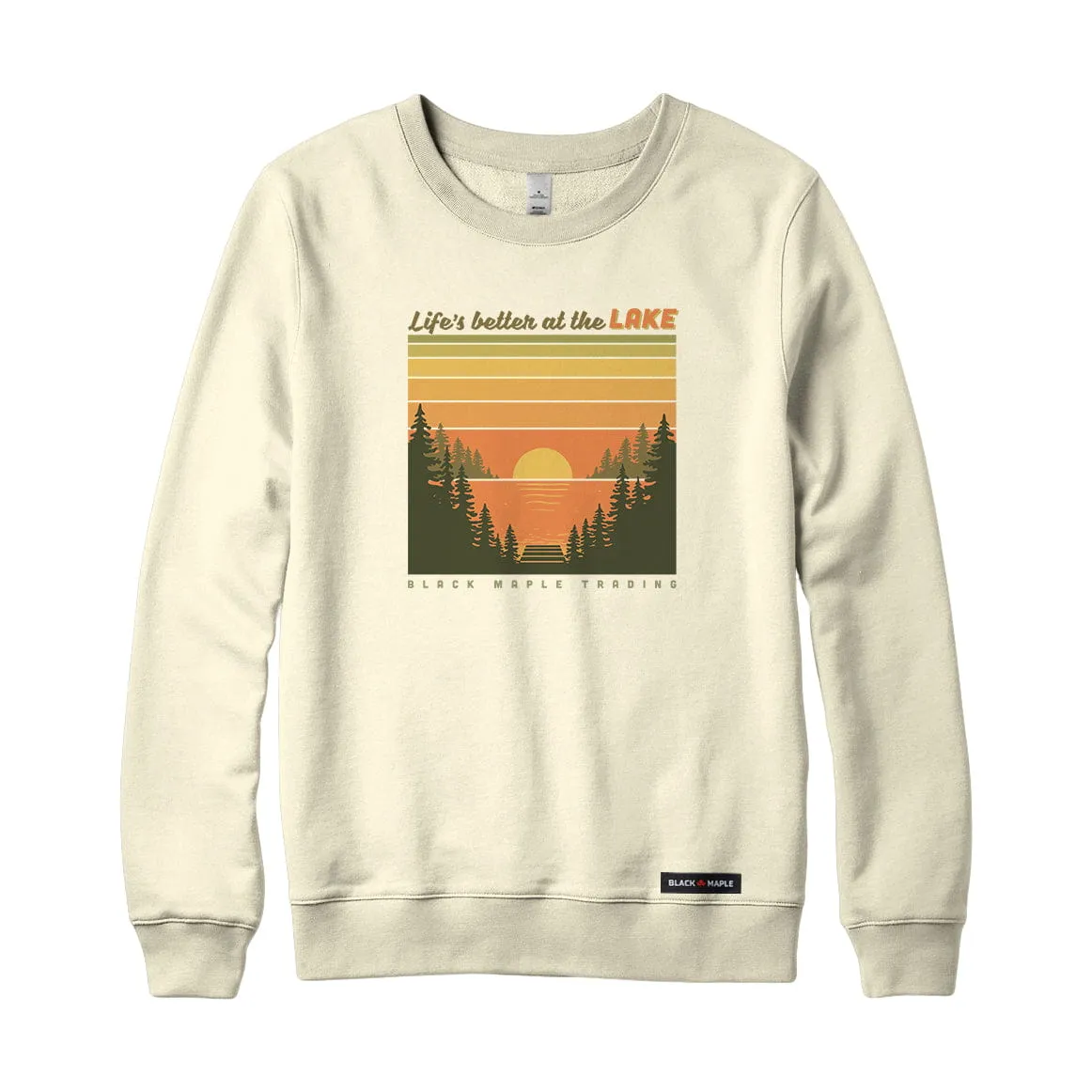 Life's better at the LAKE Sweatshirt or Hoodie sold by Black Maple Trading product image thumbnail 2