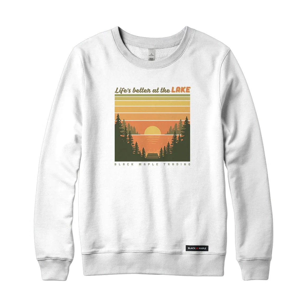 Life's better at the LAKE Sweatshirt or Hoodie sold by Black Maple Trading product image thumbnail 4