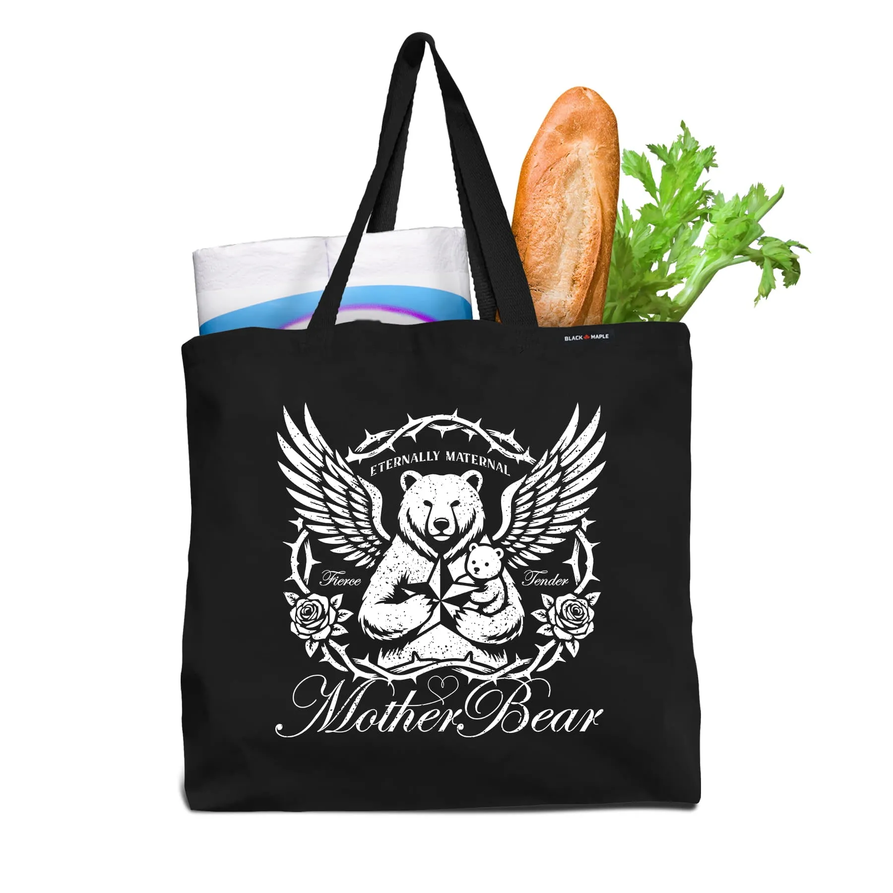 Hardcore Mother Bear Tote Bag sold by Black Maple Trading product image thumbnail 2