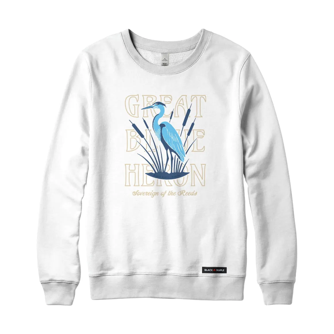Great Blue Heron Sweatshirt sold by Black Maple Trading product image thumbnail 3