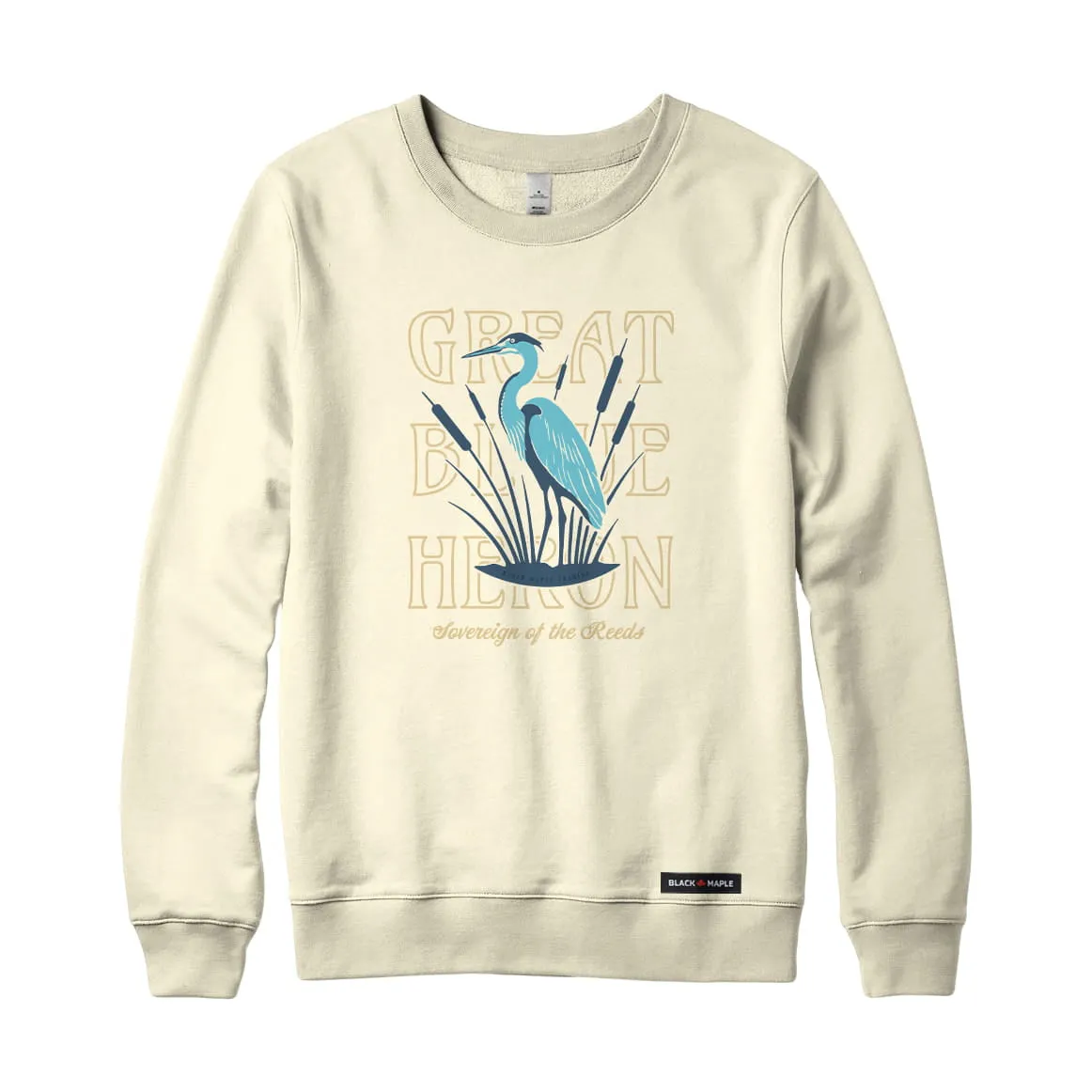 Great Blue Heron Sweatshirt sold by Black Maple Trading product image thumbnail 2